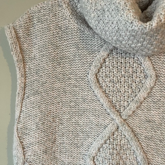 Rebecca Taylor Wool Cashmere Blend Sleeveless Turtleneck Sweater - Picture 4 of 12